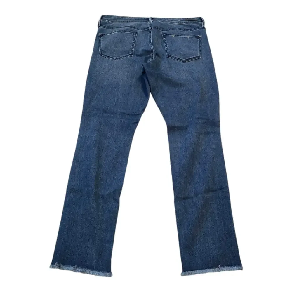 Anthropologie x Pilcro Raw Hem Cropped Straight Leg Jeans Size‎ 32